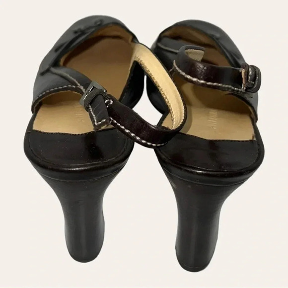 ANTONIO MELANI‎ CLOSED TOE HEELS BLOCKED HEEL STRAP AROUND ANKLE SIZE 6.5 - Picture 7 of 12